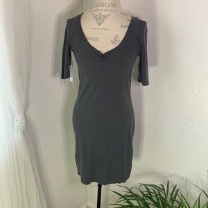 NWT BP x Claudia Sulewski Grey Knit Ribbed Mini Dress